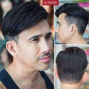 Tóc giả nam kiểu side part