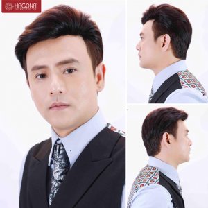 Tóc giả nam kiểu Undercut Quiff