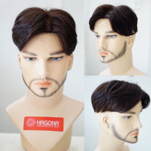 Tóc giả nam che hói V3 kiểu 2 mái