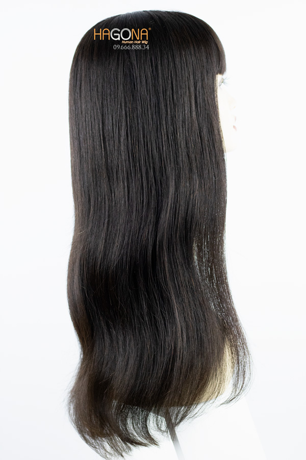 Tóc giả nguyên đầu giá rẻ đẹp cho nữ bằng tóc thật tóc giả Hagona