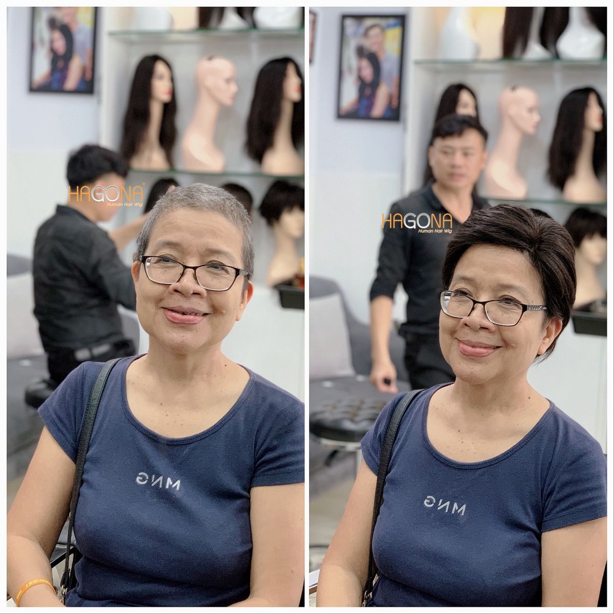 Tóc giả nữ trung niên