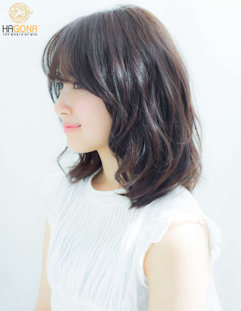 Tóc giả nữ nguyên đầu ngắn băng tóc thật