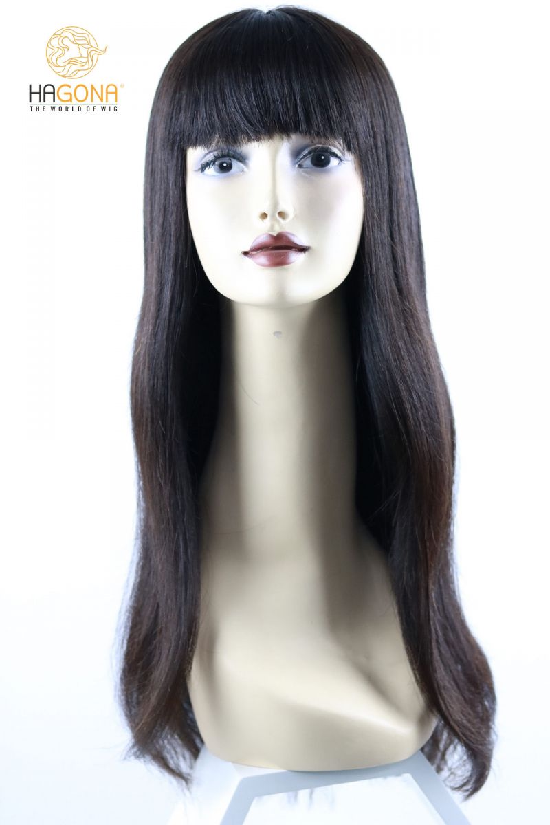 Khách hàng sau khi sử dụng tóc giả nữ dài mái thưa làm từ tóc thật| | Tóc Giả HAGONA 