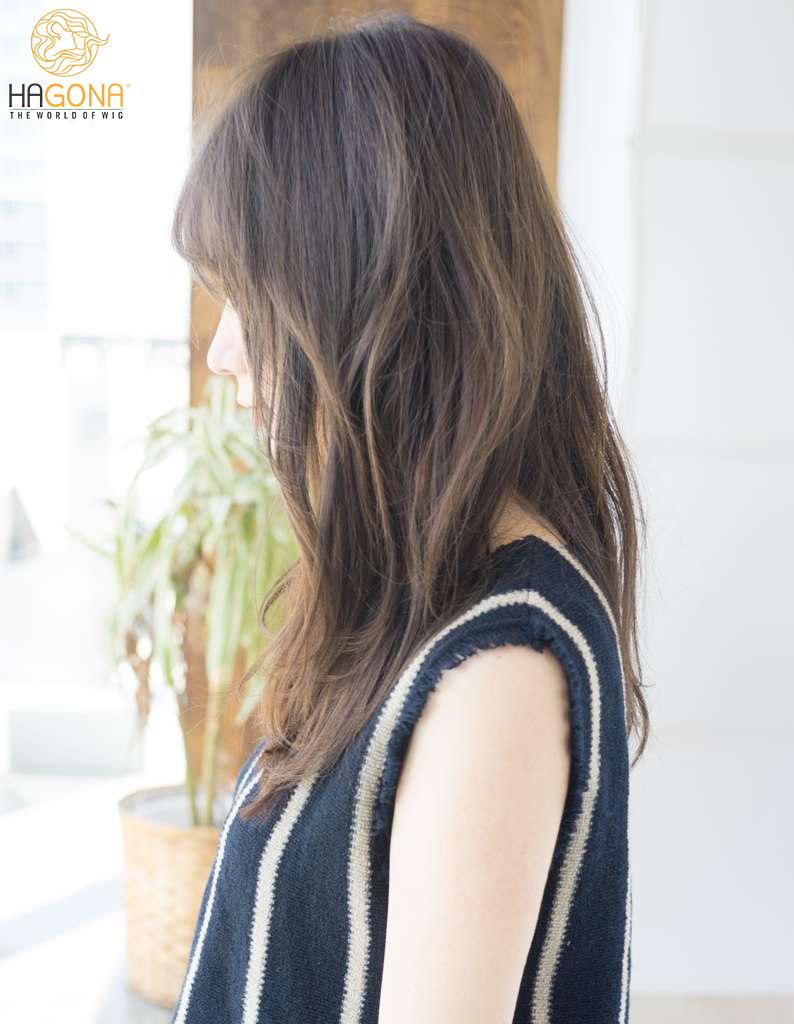 Tóc giả nữ dài siêu da đầu Supper Vip làm từ 100% tóc thật!