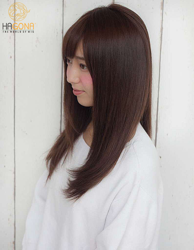 tóc giả nữ dài mái thưa