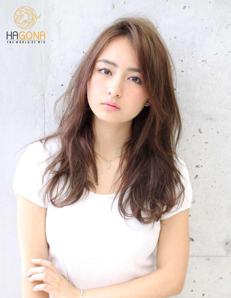 Tóc giả nữ dài xoăn đuôi đẹp làm từ 100% tóc thật!