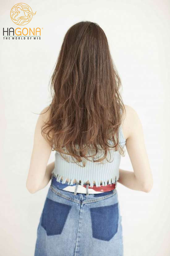 Tóc giả nữ dài xoăn gợn sóng cực đẹp