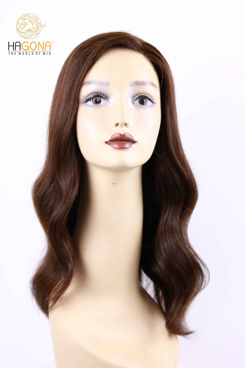 Kiểu Tóc giả nữ xoăn sóng nước làm bằng tóc thật cực đẹp