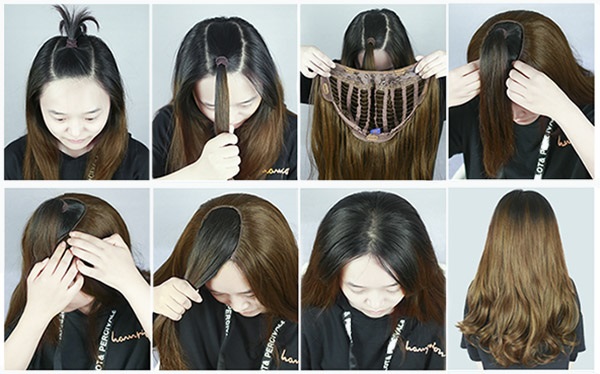 cách đội tóc giả chữ U