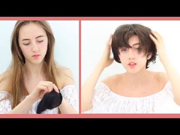 cách đội tóc giả ngắn