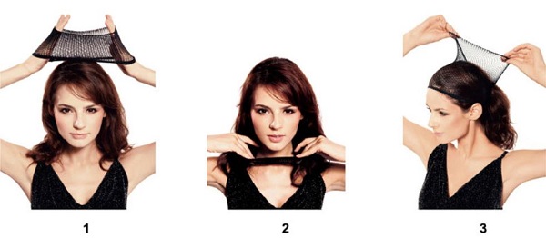 cách đội lưới trùm tóc giả