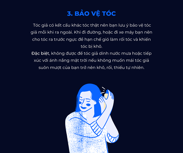 cách dưỡng tóc giả bảo vệ tóc