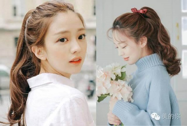 kiểu tóc cột đuôi gà