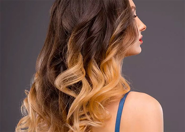 Kiểu tóc giả màu nâu hạt dẻ ombre