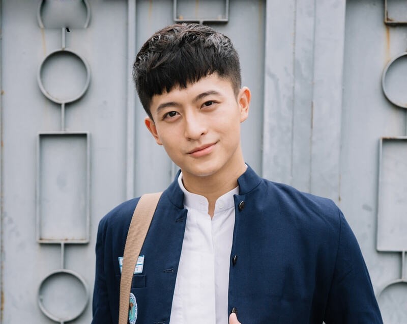 kiểu tóc nam má ngố