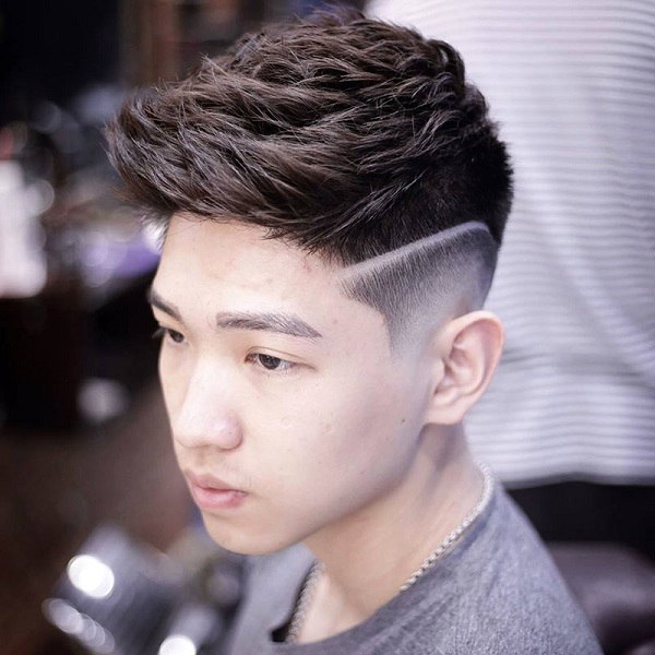kiểu tóc nam layer kết hợp quiff