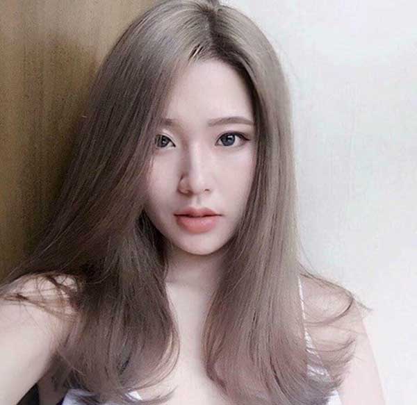 màu tóc đẹp nâu khói