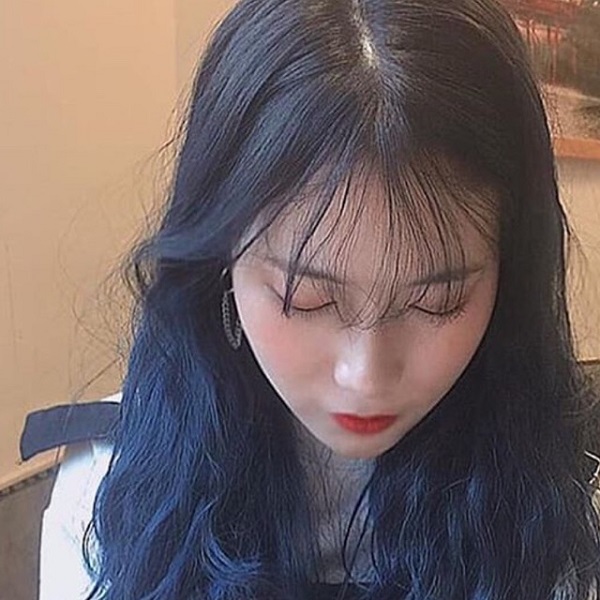 màu tóc xanh đen không cần tẩy