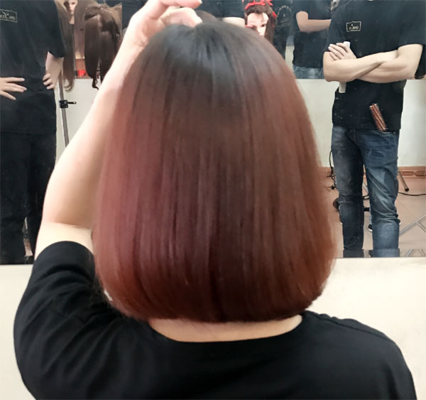 tóc màu nâu khói ánh tímtóc màu nâu khói ánh đỏ