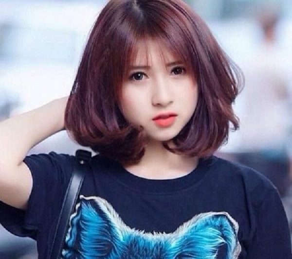 tóc màu nâu tây ánh tím