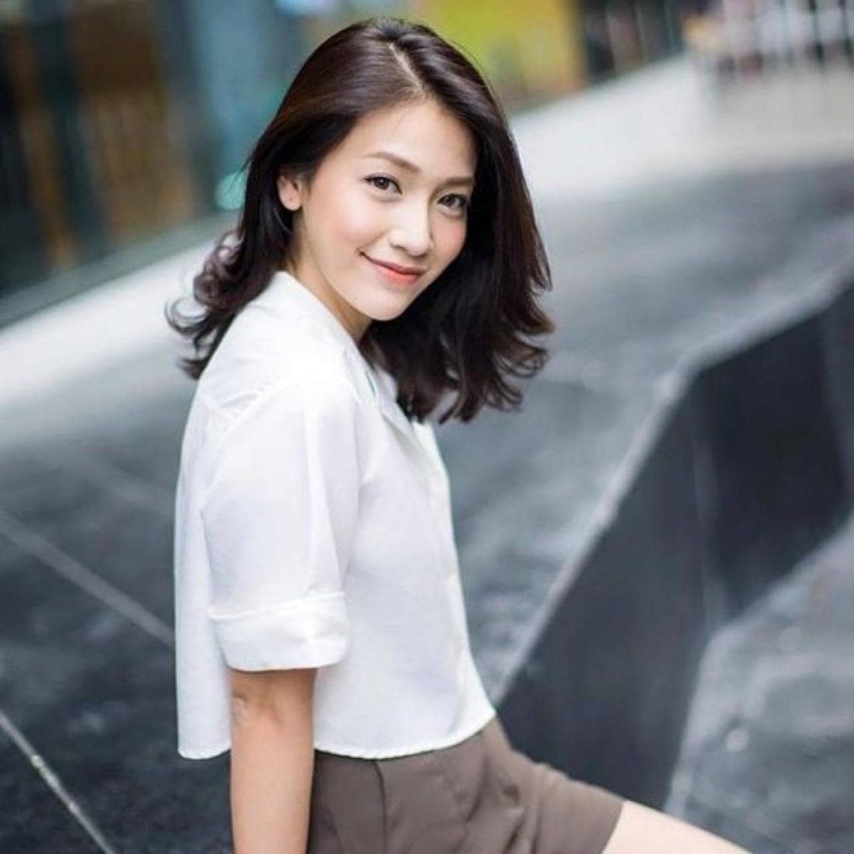 các kiểu tóc uốn ngang vai