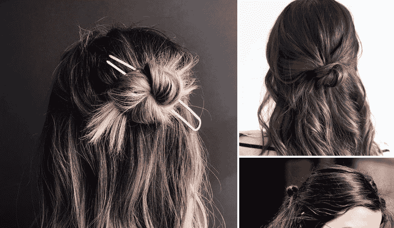 cách búi củ tỏi cho tóc dài