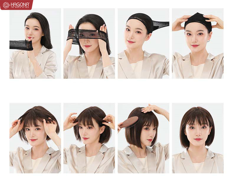 cách đội tóc giả đúng