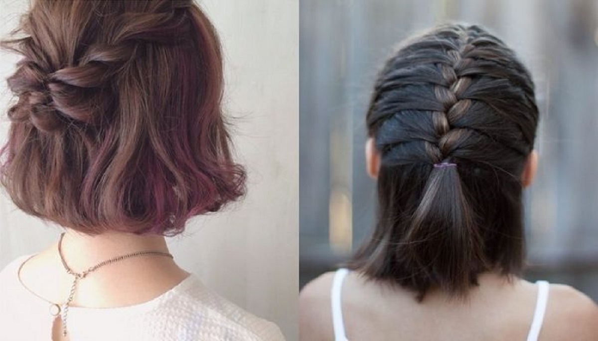 cách tết tóc ngắn ngang vai 