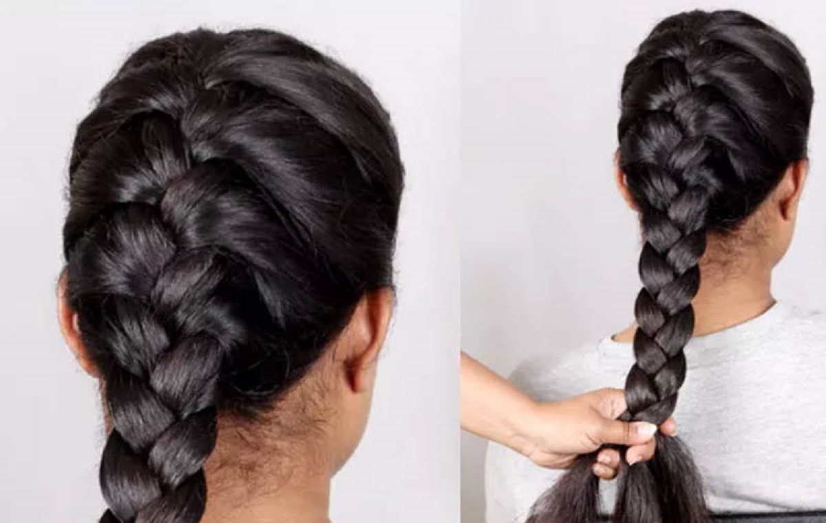 cách tết tóc từ trên đỉnh đầu