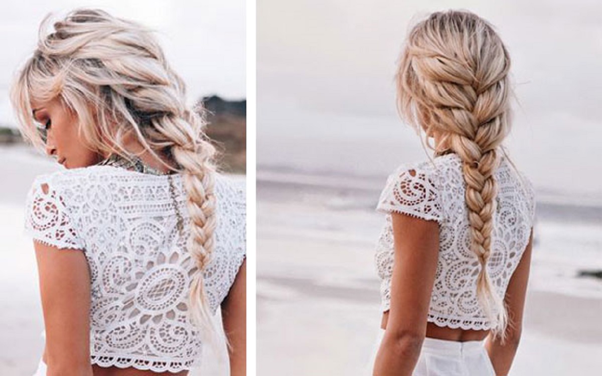 cách tết tóc từ trên đỉnh đầu