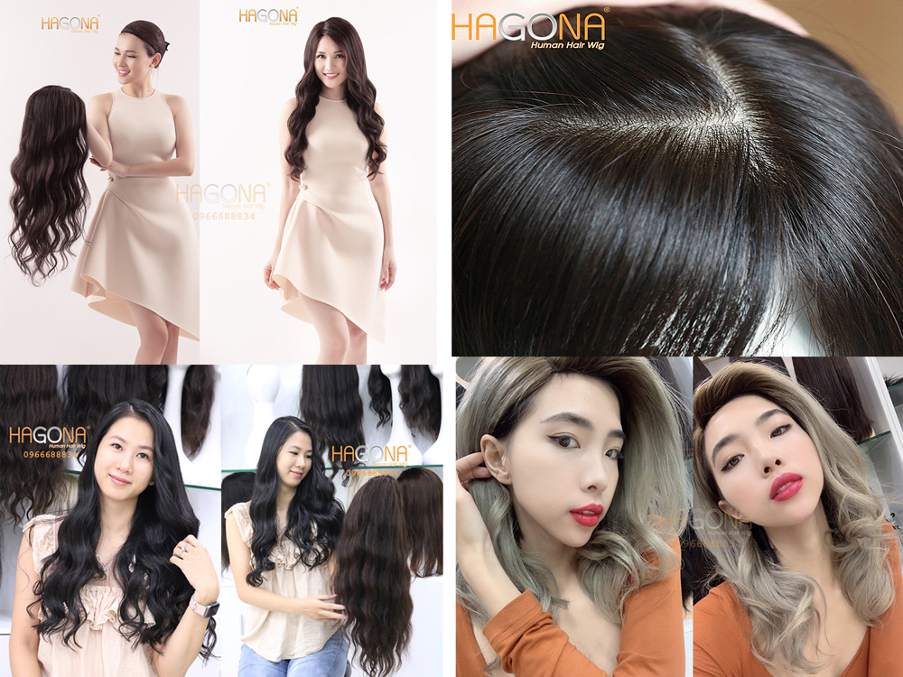 Tóc giả bằng tóc thật có da đầu