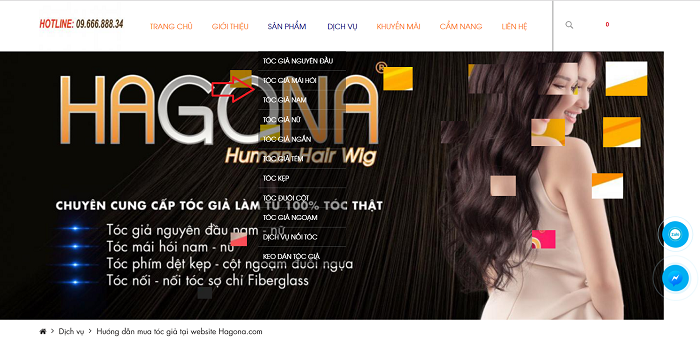 Hướng dẫn mua tóc giả online