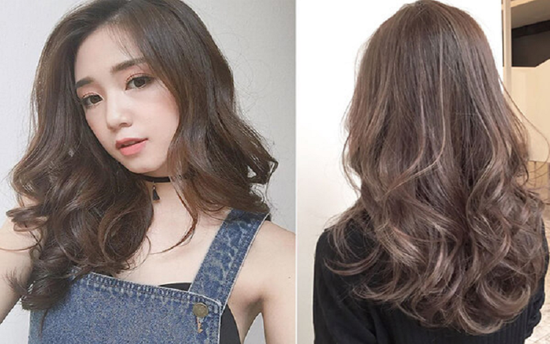 kiểu tóc ngang lưng uốn lọn to