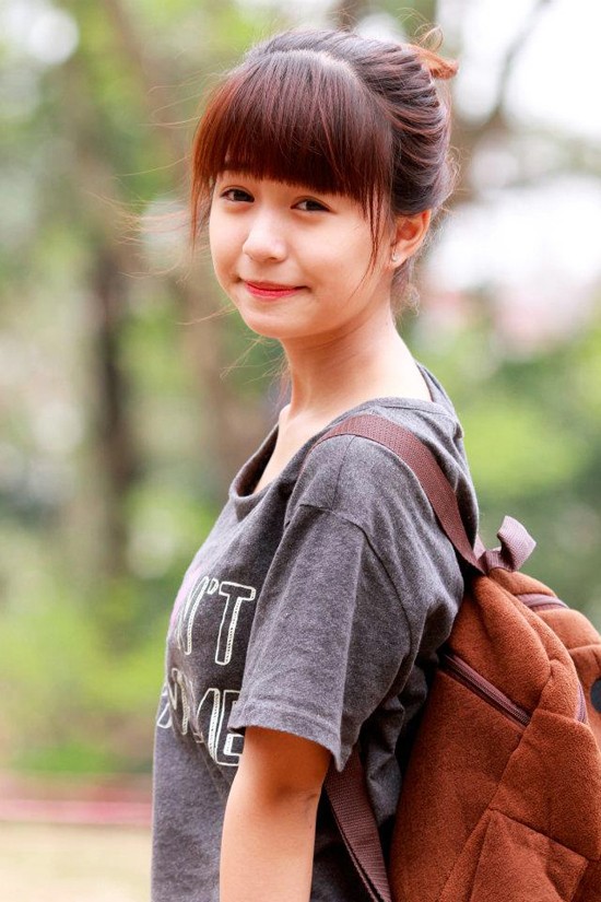 kiểu tóc nữ mái ngố