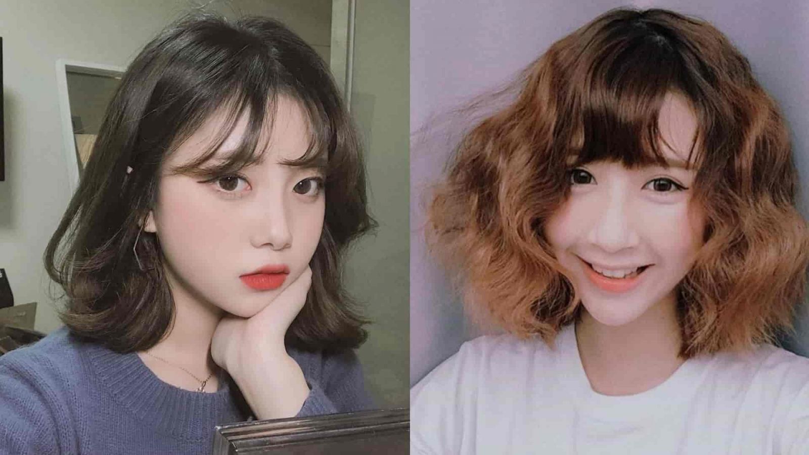 kiểu tóc nữ mặt vuông