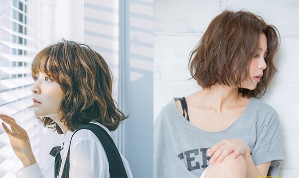 kiểu uốn tóc ngắn nữ