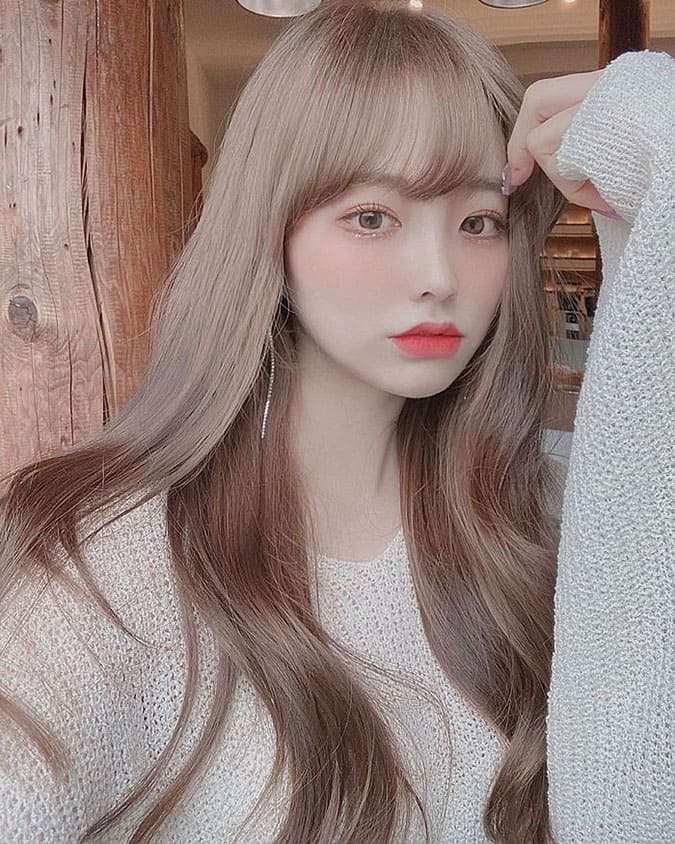 màu tóc nâu sữa