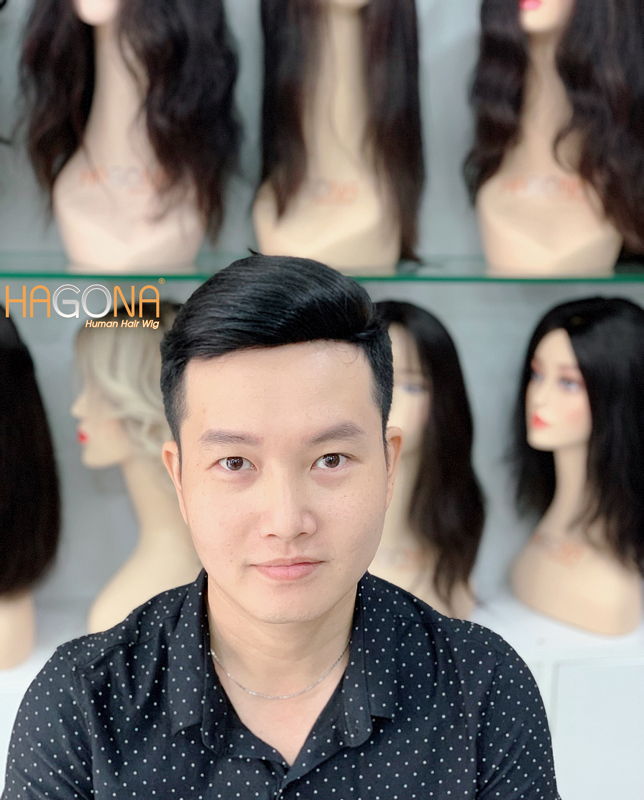 tóc giả nam có da đầu