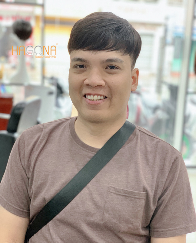 tóc giả nam hàn quốc hagona