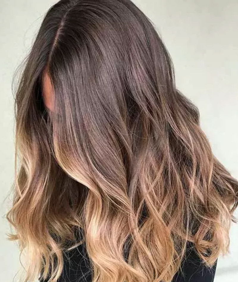 tóc màu socola ombre