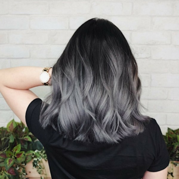 tóc màu than chì ánh khói
