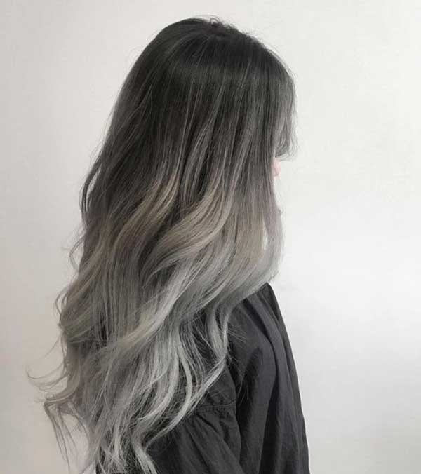 tóc màu xám khói