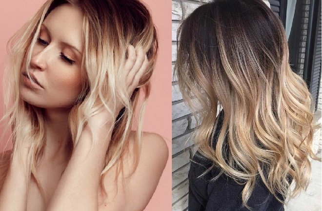 Tóc nhuộm Ombre vàng