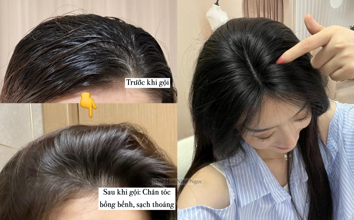 Dùng dầu tẩy trang để gội đầu: Bí quyết giúp phần chân tóc bồng bềnh sạch thoáng