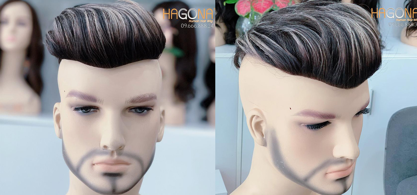 Tóc Giả Mái Hói Nam Highlight Hagona 01 - Sự Lựa Chọn Số 1 cho Tóc Siêu Hot Trend