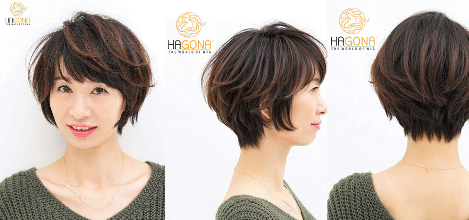 Tóc giả tém HGN T01 bằng tóc thật siêu da đầu 