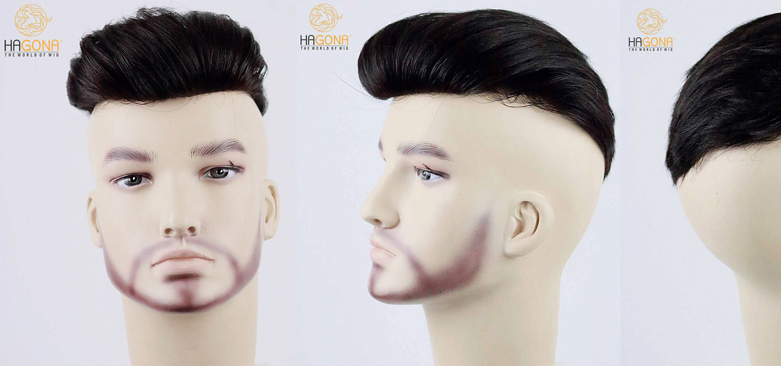 Tóc giả nam HGN 04 siêu da đầu cao cấp làm bằng tóc thật