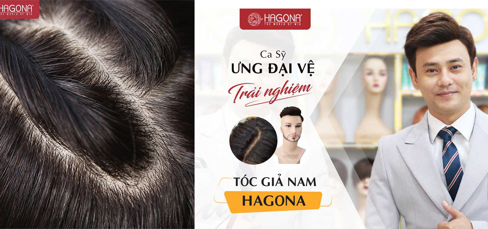 Tóc mái giả che hói nam Supper 5S siêu da 3 lớp cao cấp