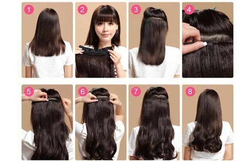 Hướng dẫn cách đội tóc giả kẹp từ A - Z