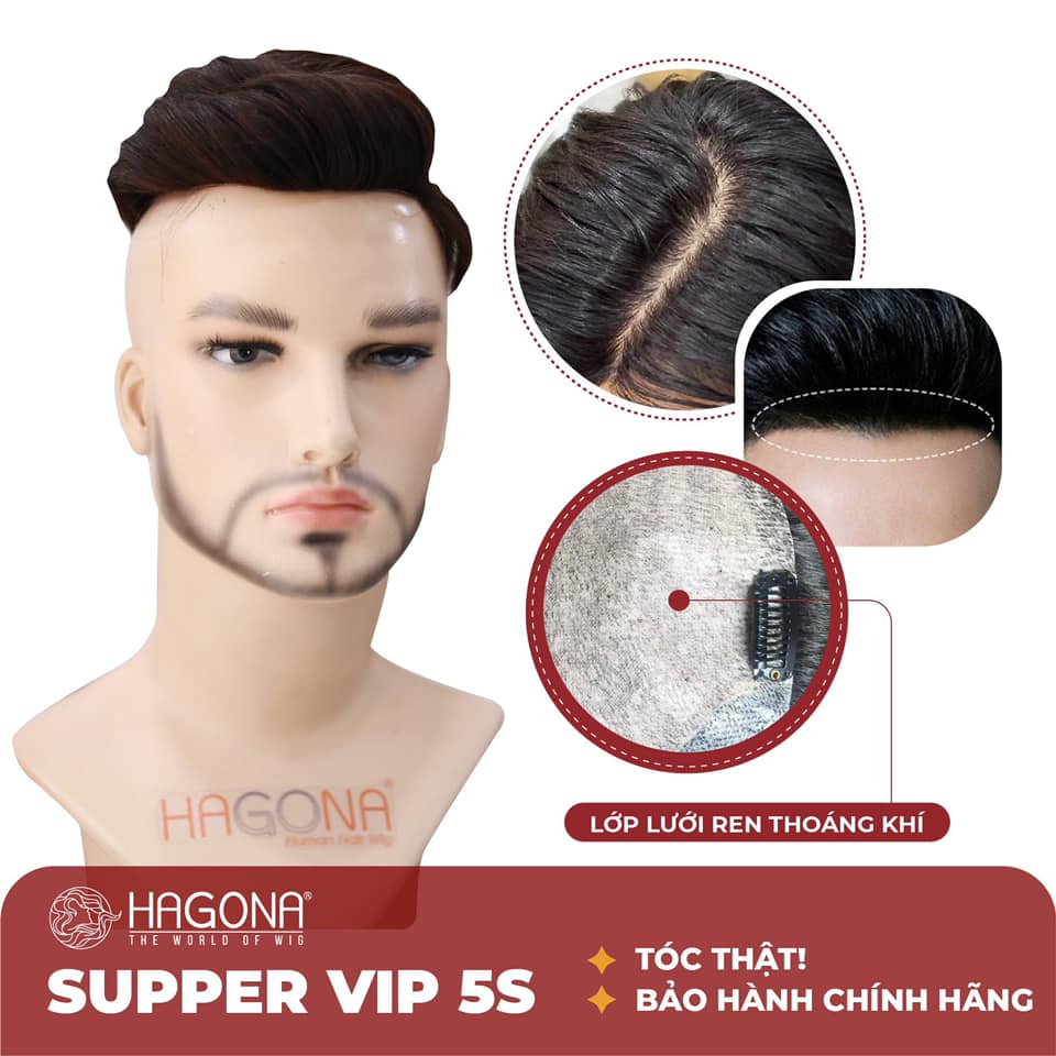 Top 100+ mẫu tóc giả nam nguyên đầu làm từ tóc thật HOT nhất 2021 